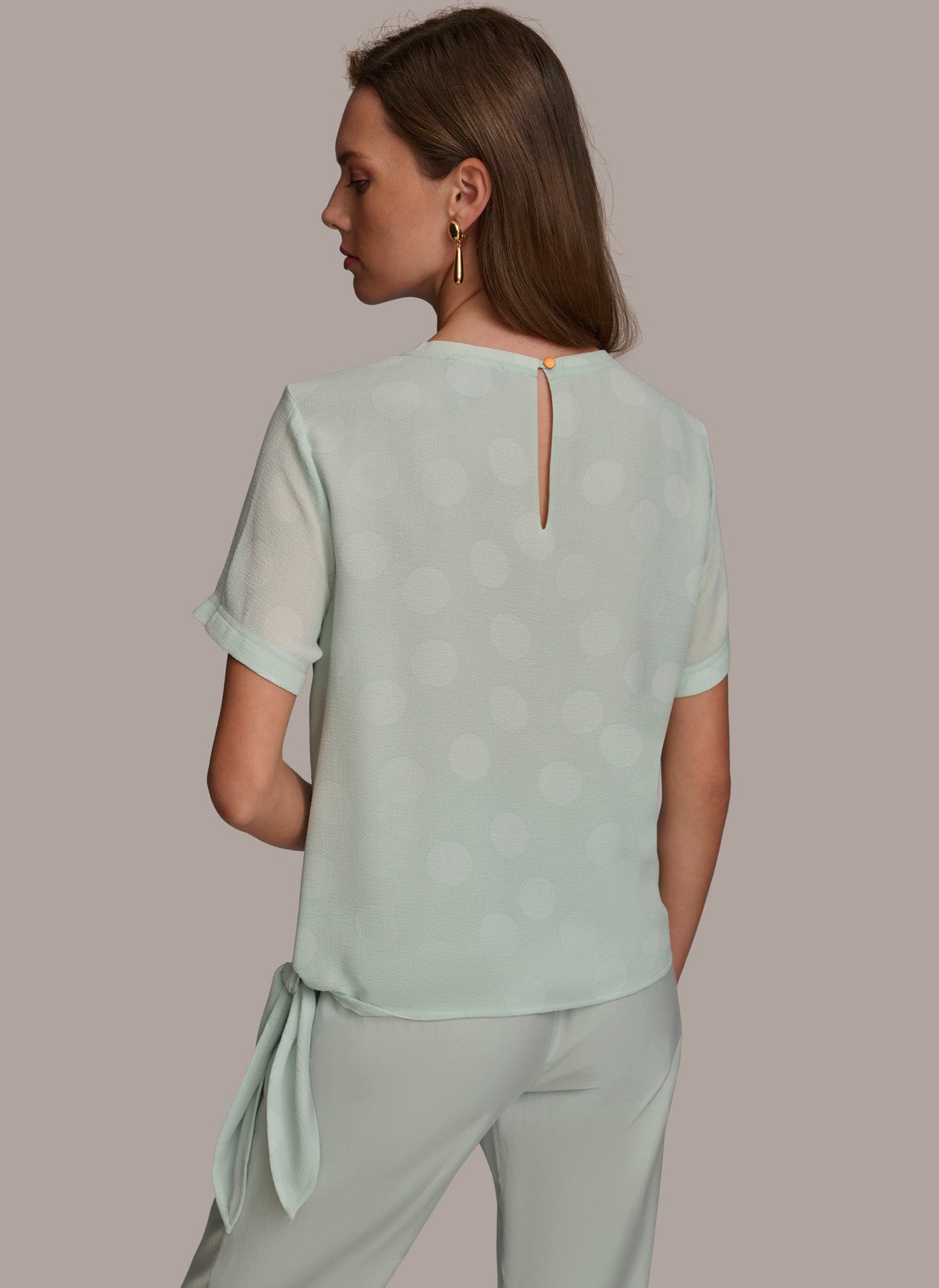 (image for) EFFICIENT PRINTED SIDE TIE BLOUSE